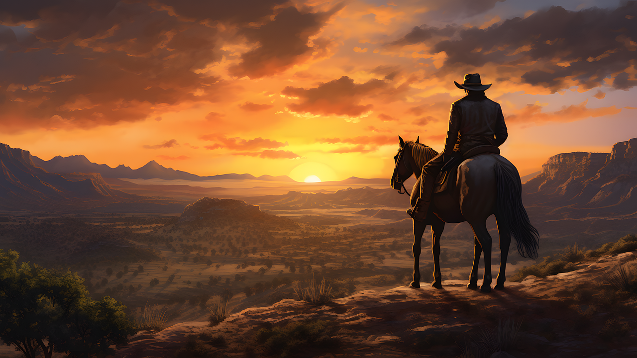 Cowboy Sunset