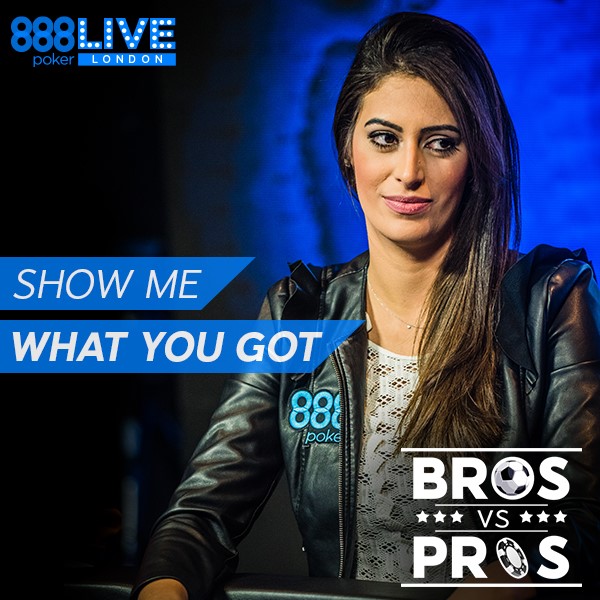 Vivian Saliba plays Bros vs Pros at 888pokerLive London